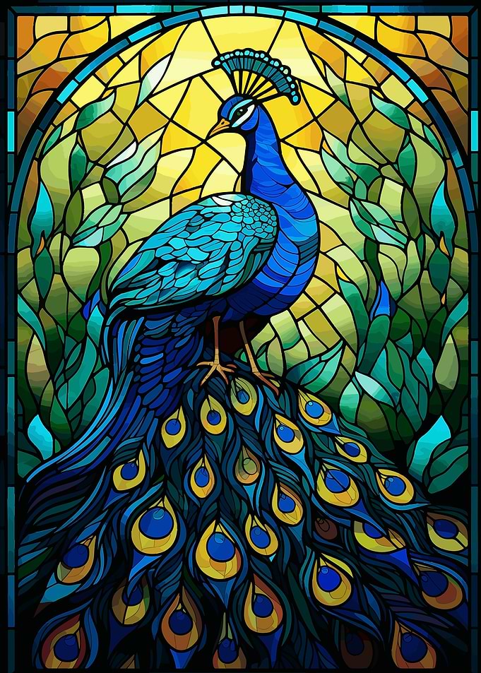 Peacock Stained Glass