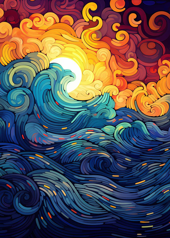 Abstract artistic waves