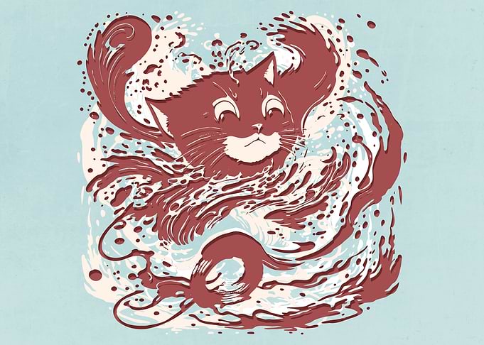 Abstract Splash Cats