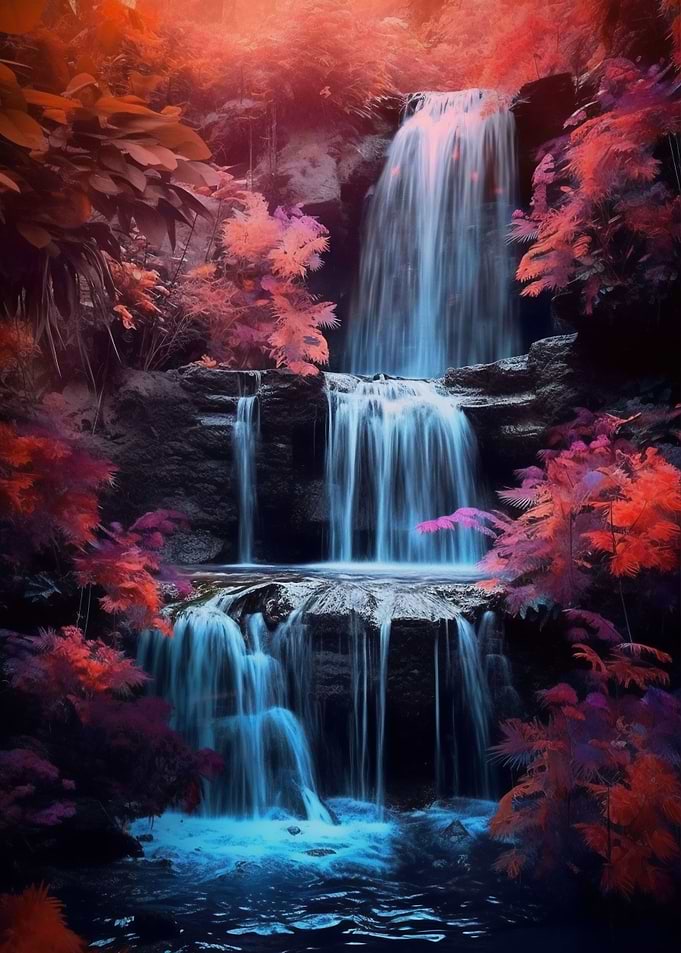 Autumn Floral Waterfall