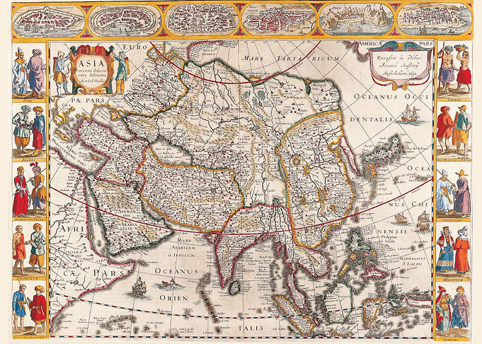 Asia by Jan Jansson c1632