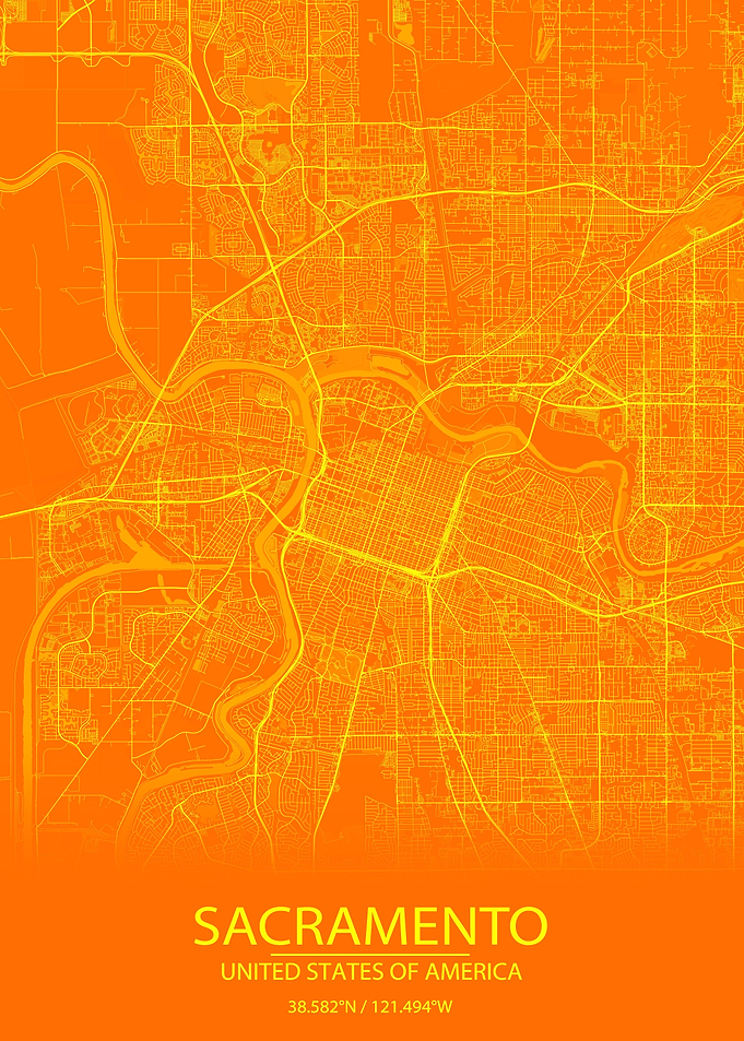 Sacramento CA Orange Map