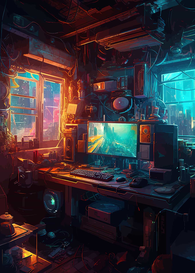 Computer station In Space