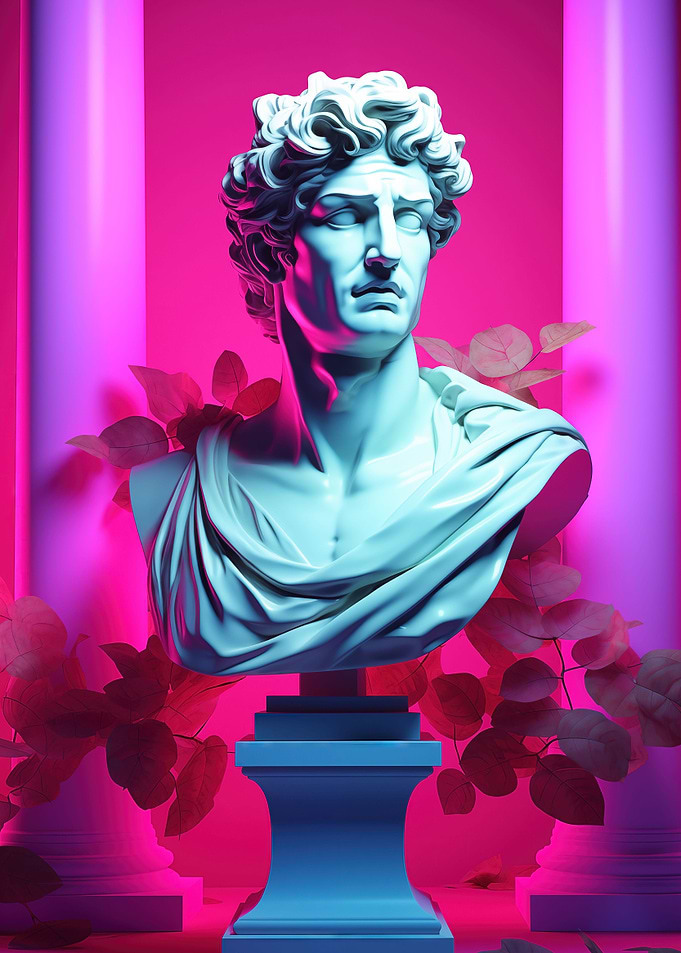 Retro Vaporwave Bust