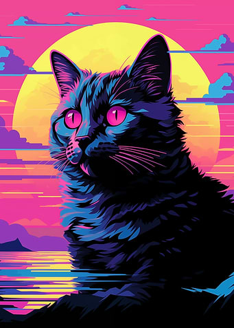 Retrowave Cat