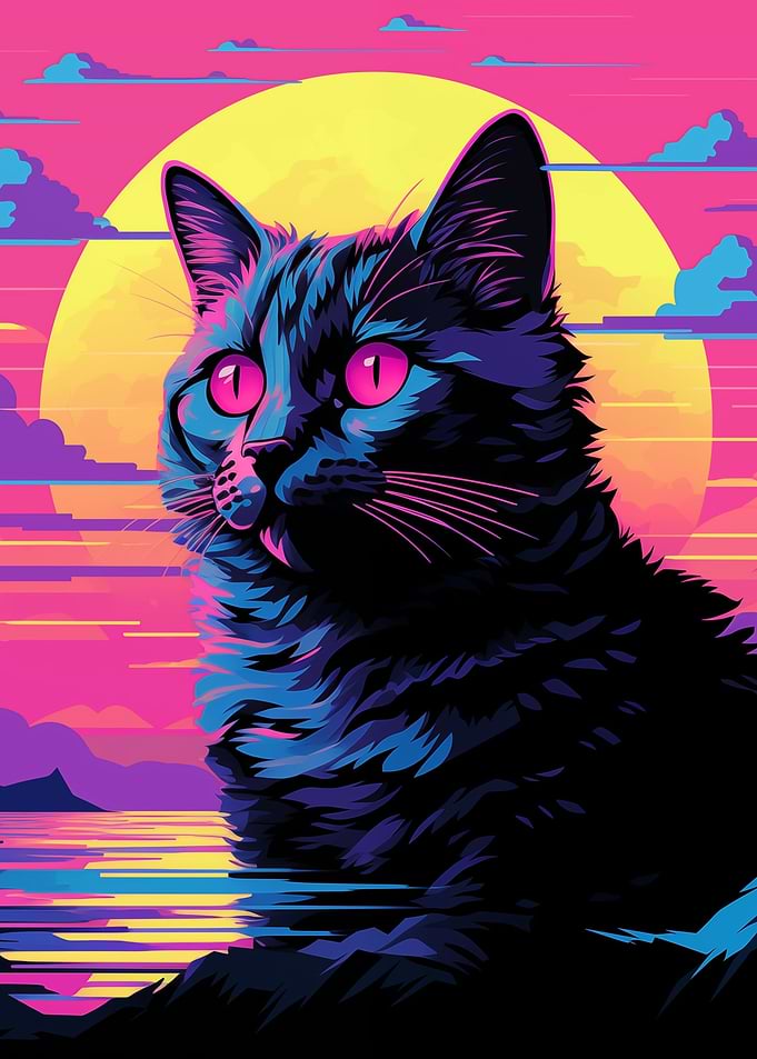 Retrowave Cat