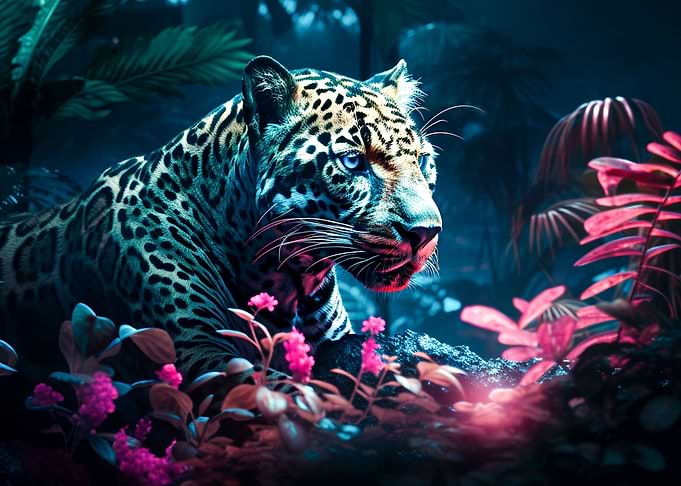 Jaguar in a forest