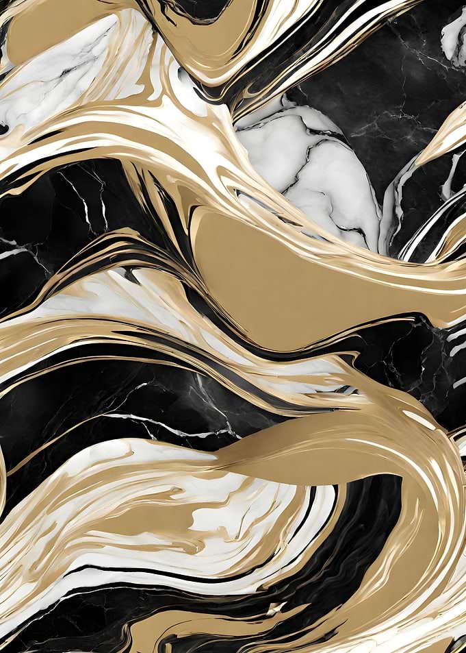Muted colors black gold