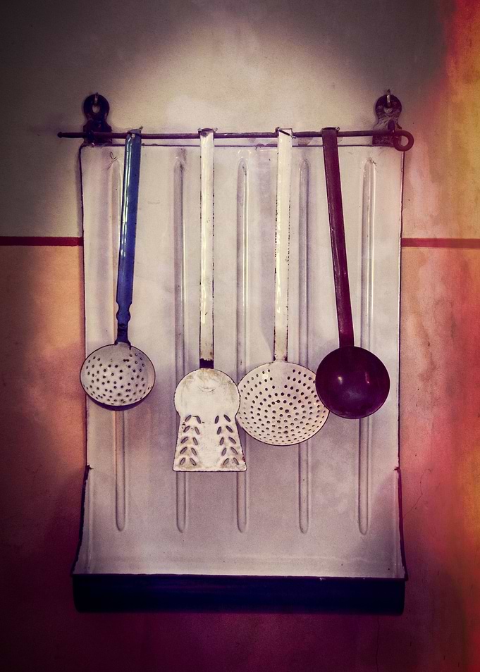 In an old kitchen