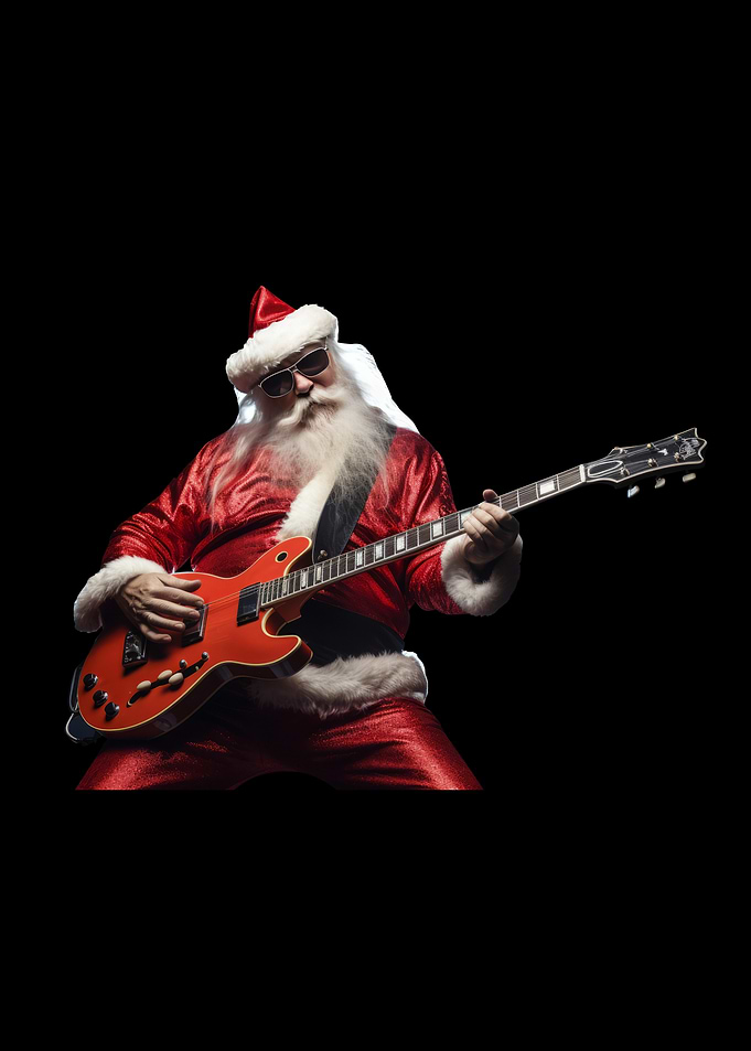 Santa play Guitar for all