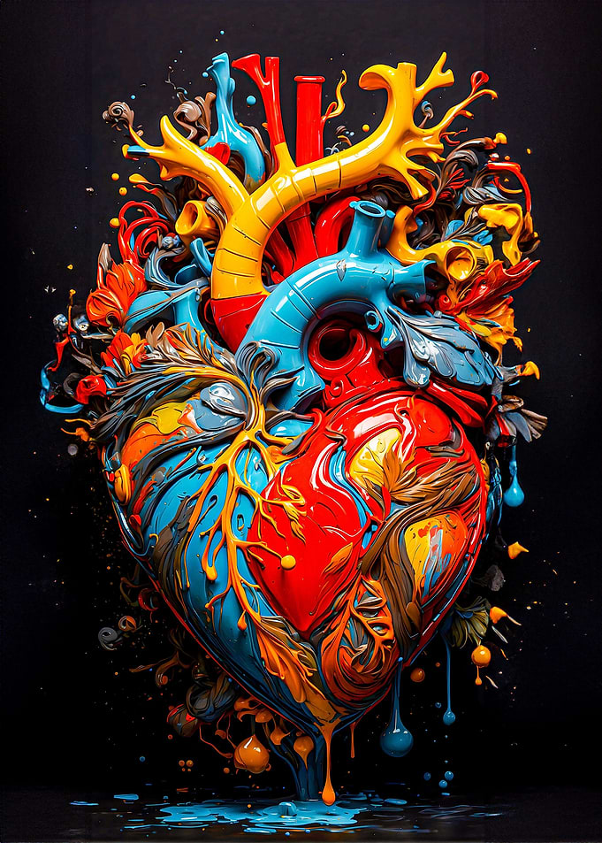 Paint Dripping In Heart