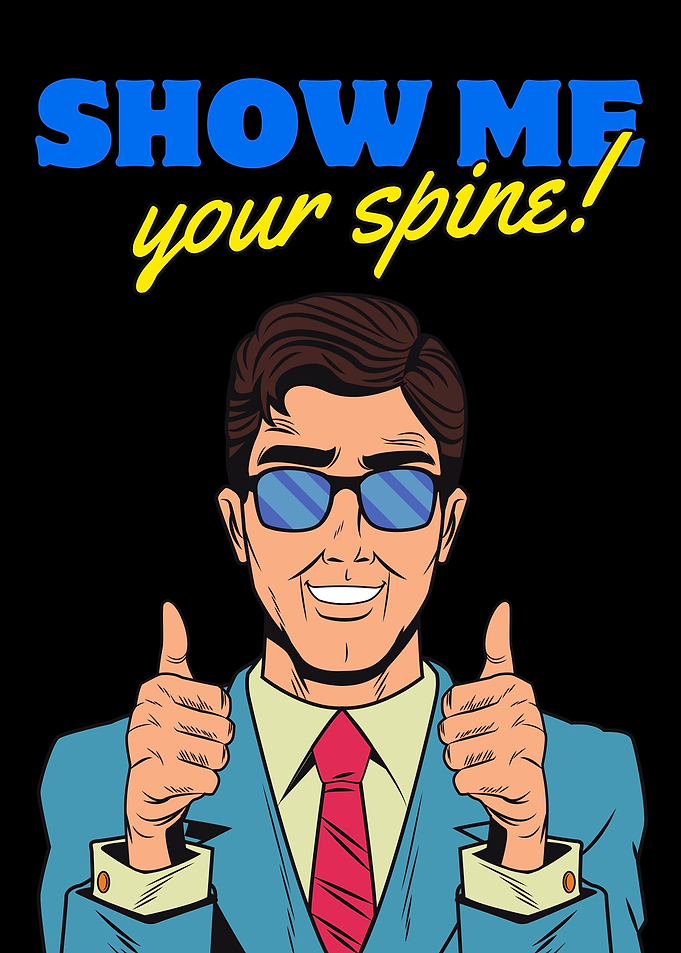 Osteopath show your spine