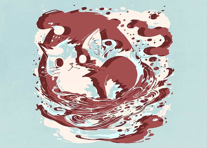 Abstract Splash Cats