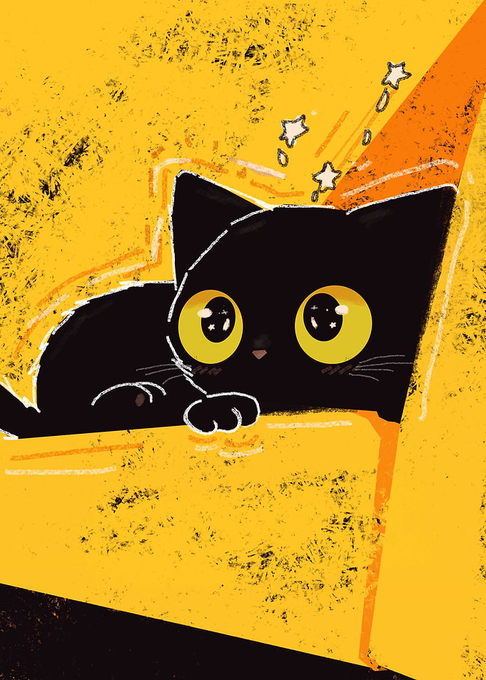 cute black cat