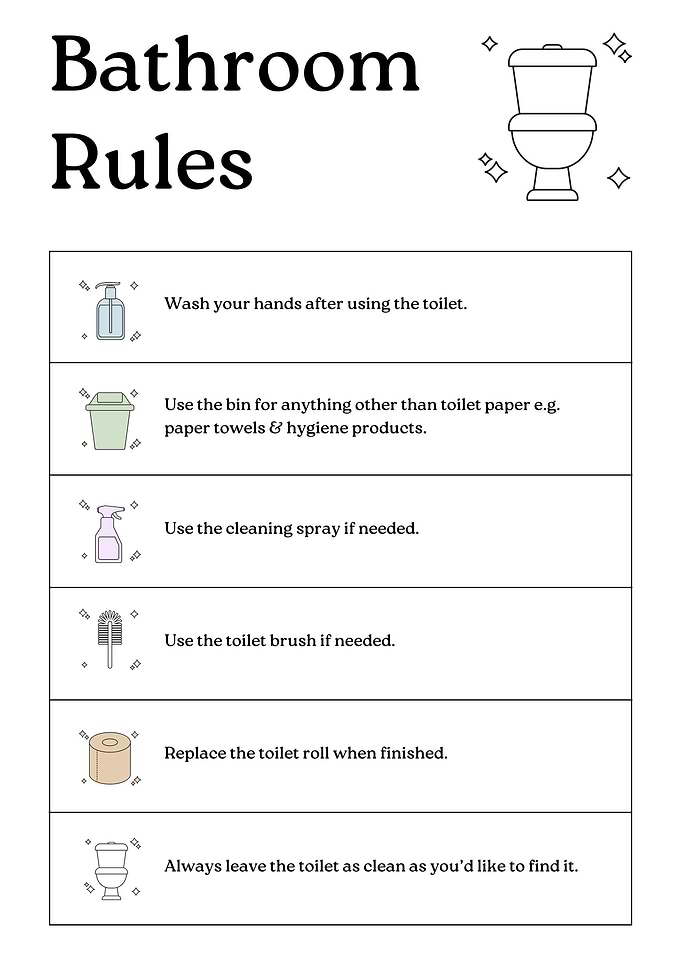 bathroom rules