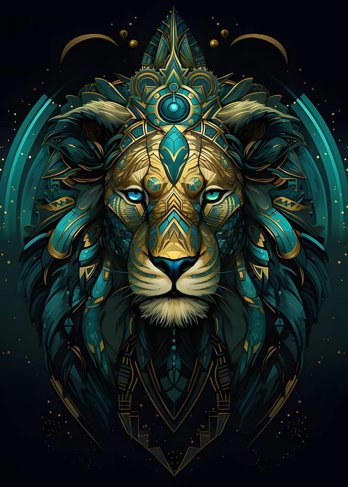 Majestic native lion