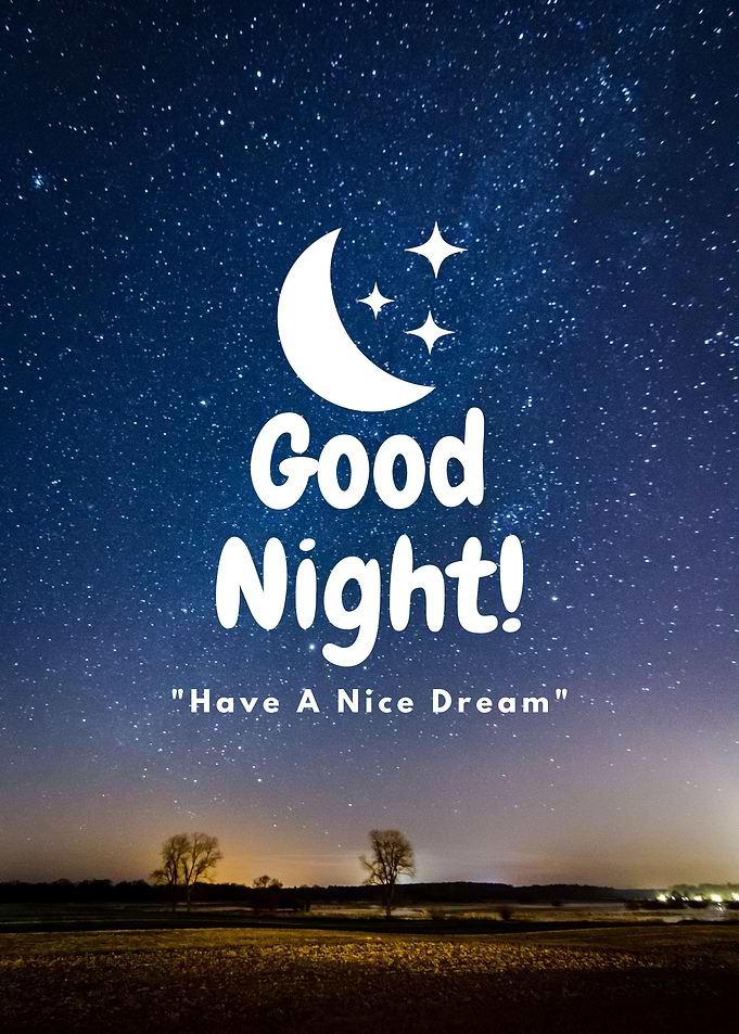 good night typography