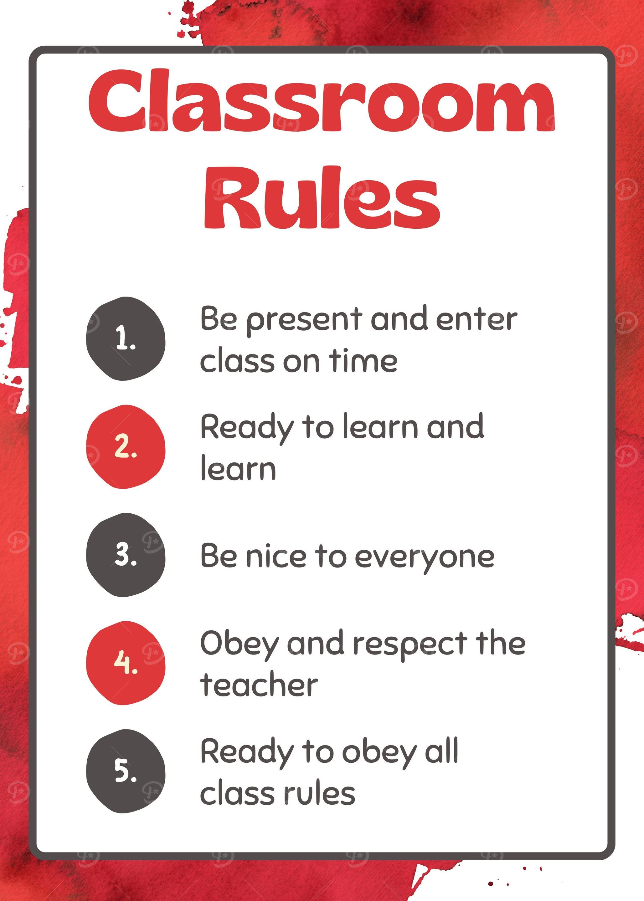 classroom rules