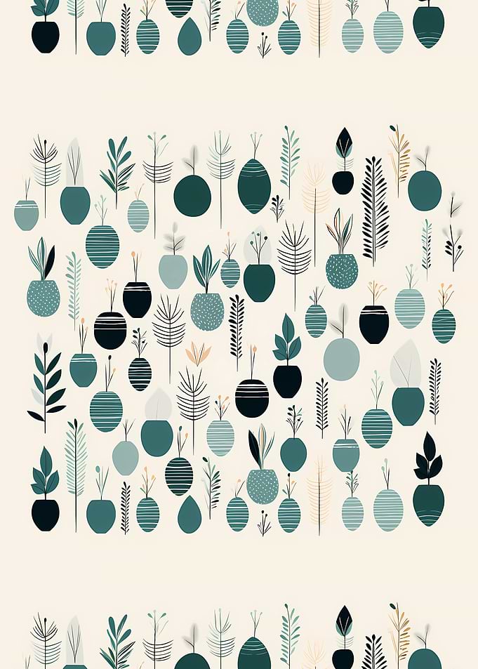 Cute plants in pots