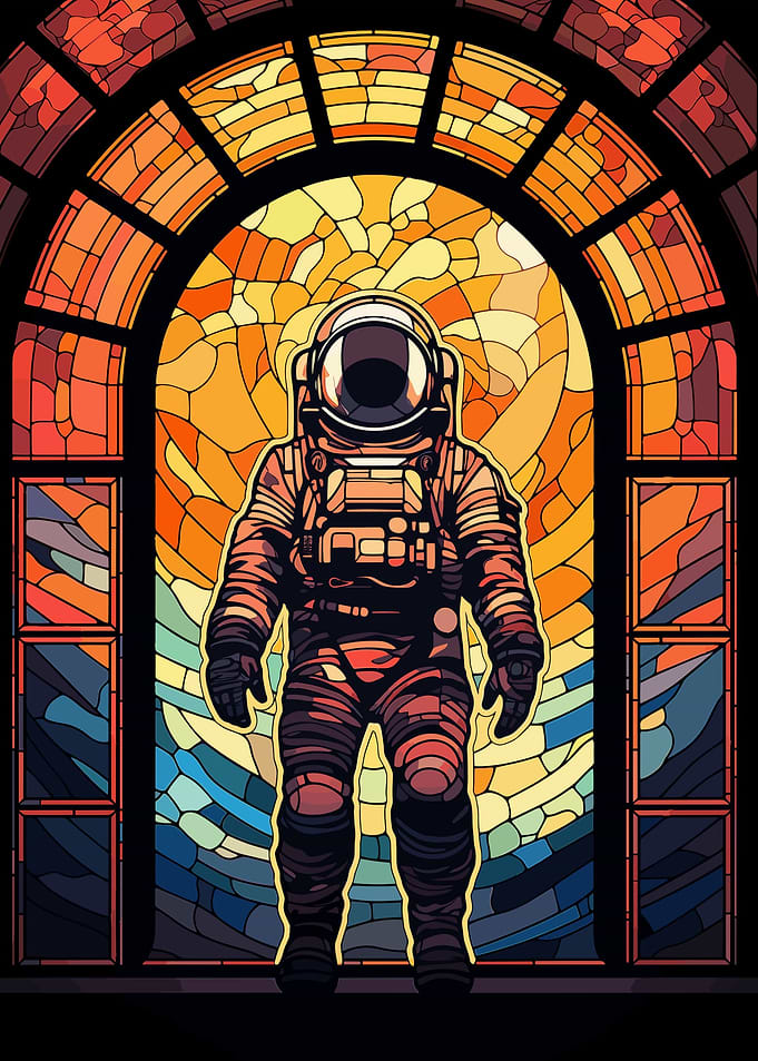 Astronaut Stained Glass