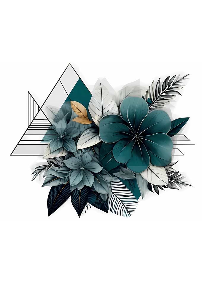 Abstract modern flowers