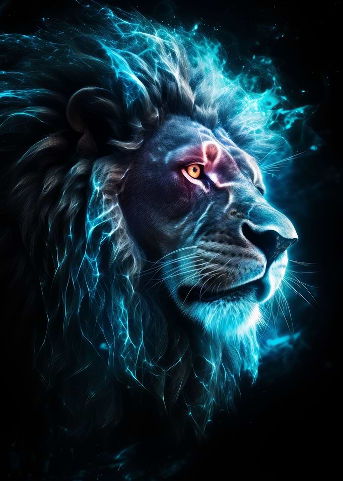 Neon Lion Nebulae