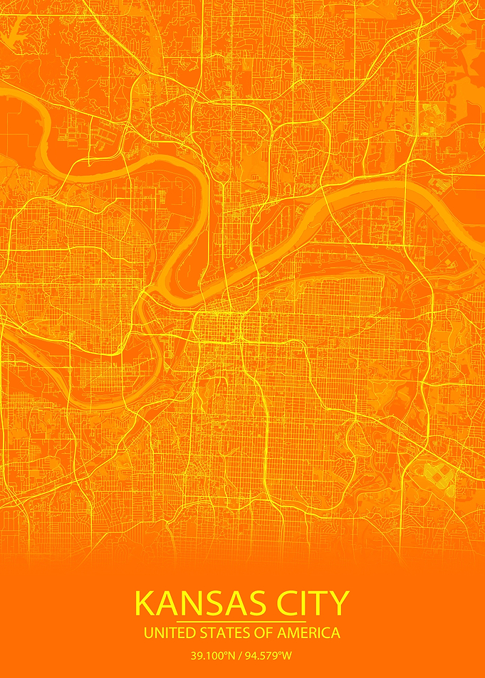 Kansas City MO Orange Map