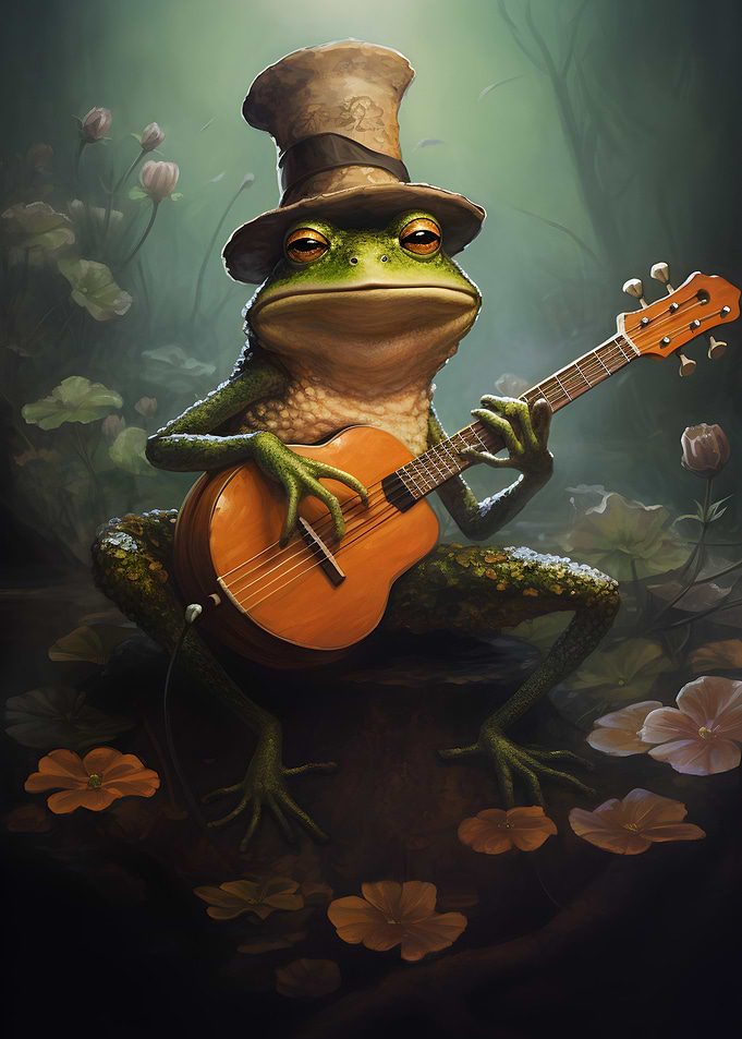 Frog Playing Guitar