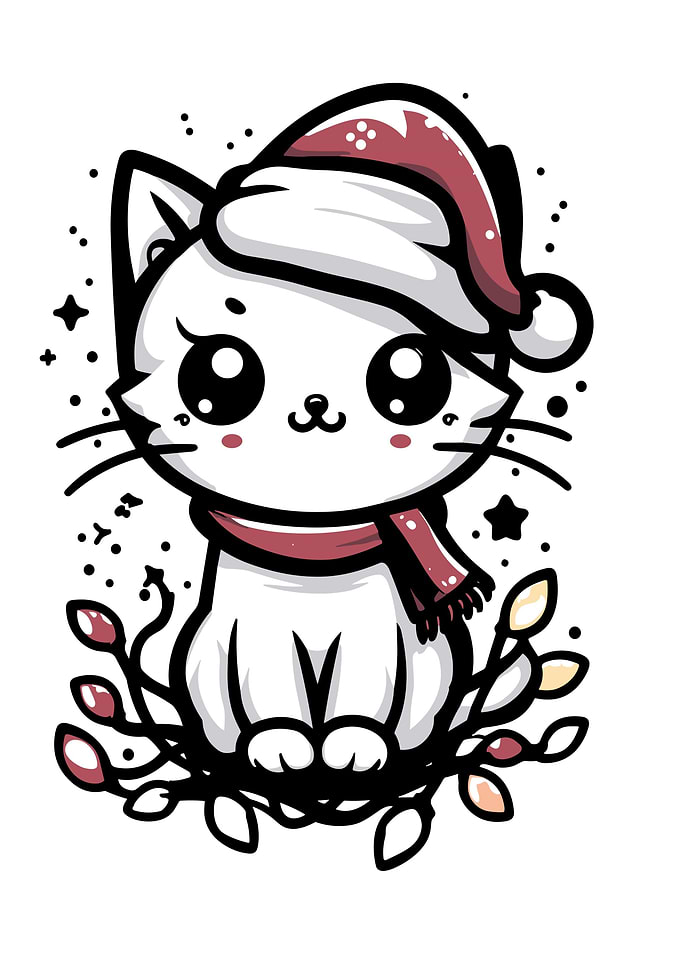 Cute Christmas Cat