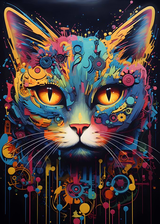 Robot Cat Cyborg