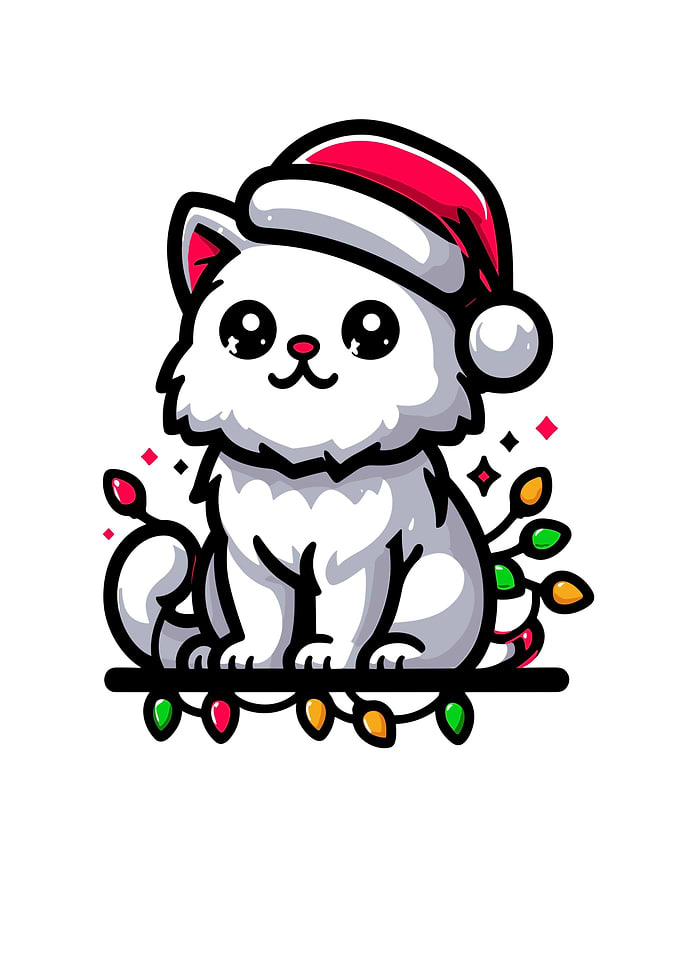 Cute Christmas Cat