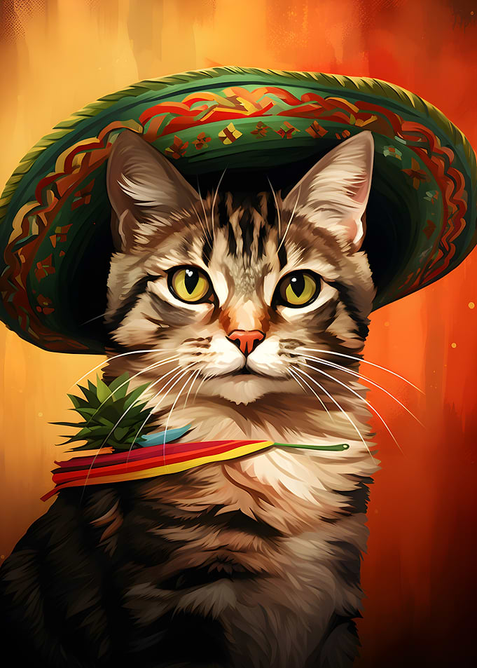 Cat Sombero Hat