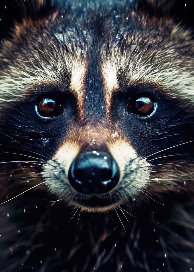 Raccoon Closeup Face