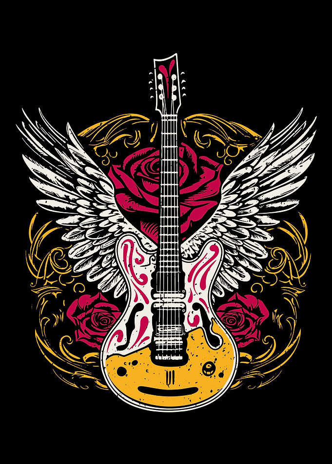Electric Guitar with Wings