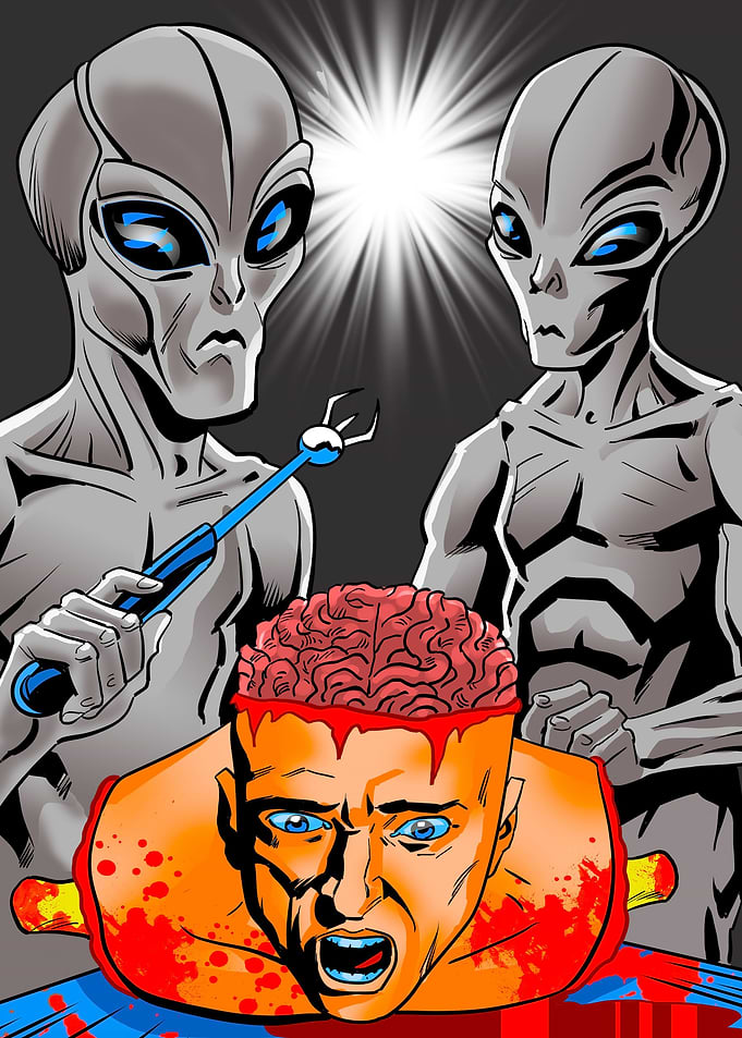 Horror Grey Aliens