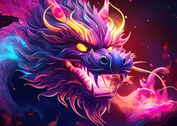 Japanese Dragon neon