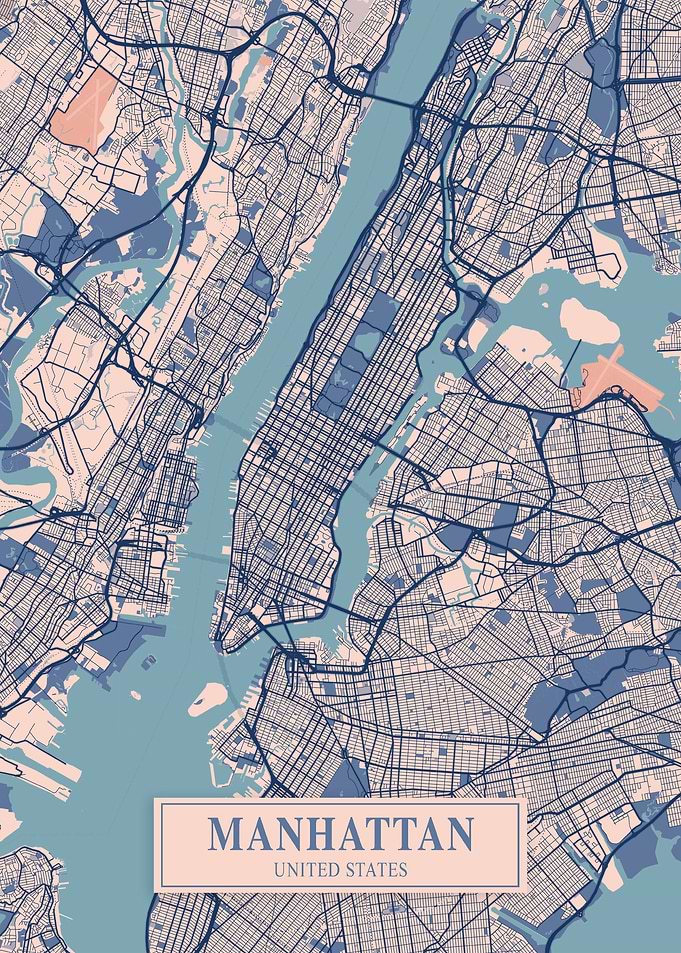 Manhattan City Map