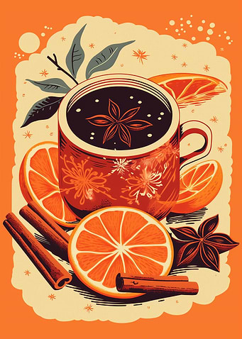 Retro Orange Mulled Wine