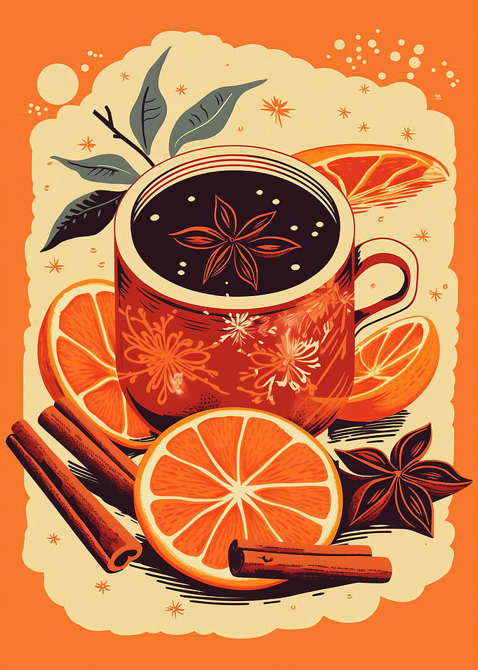 Retro Orange Mulled Wine