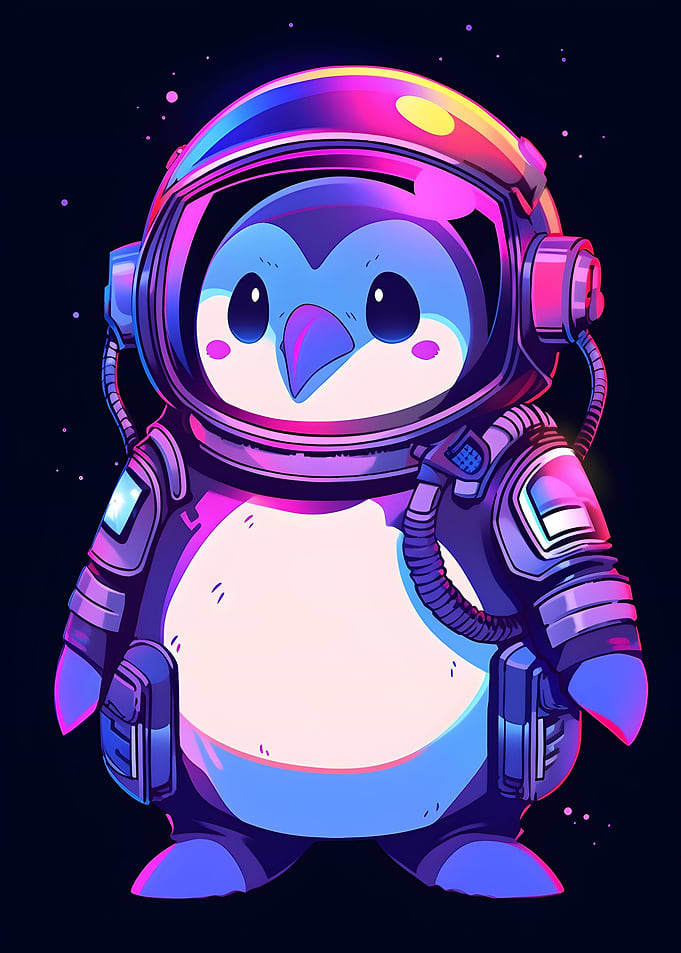 Cool Astronaut Penguin