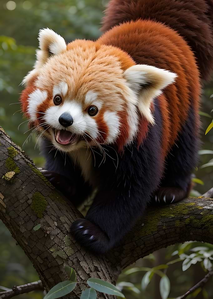 Cute red panda
