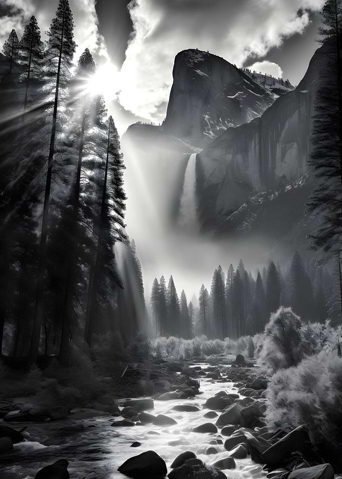 Photo Monochrome Valley