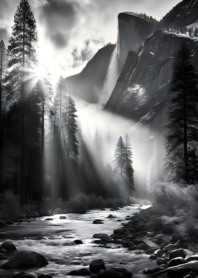 Photo Monochrome Valley