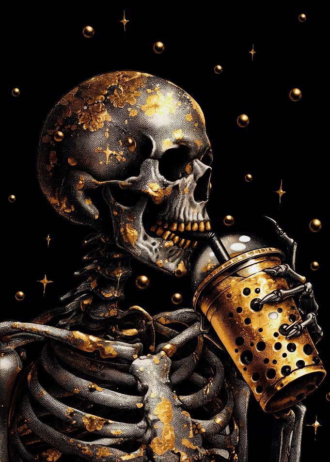 Bubble Tea Skull