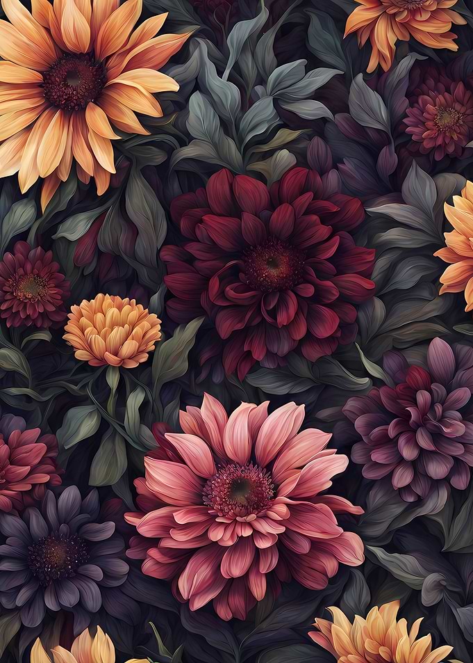 Dark flowers