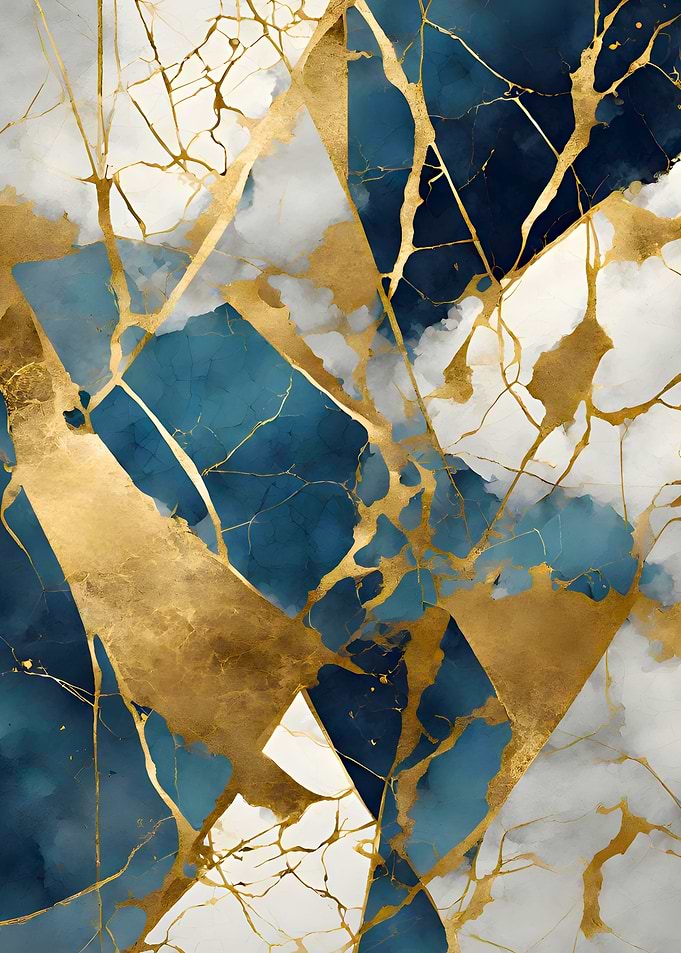 Abstract Kintsugi Dreams