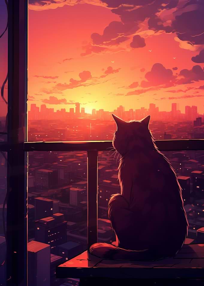 Cat in city