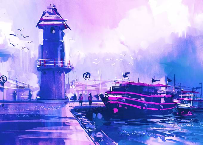 Fishing Boat Cyberpunk