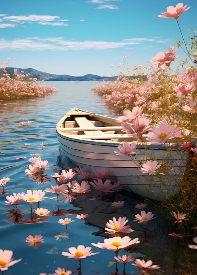 water with flowers