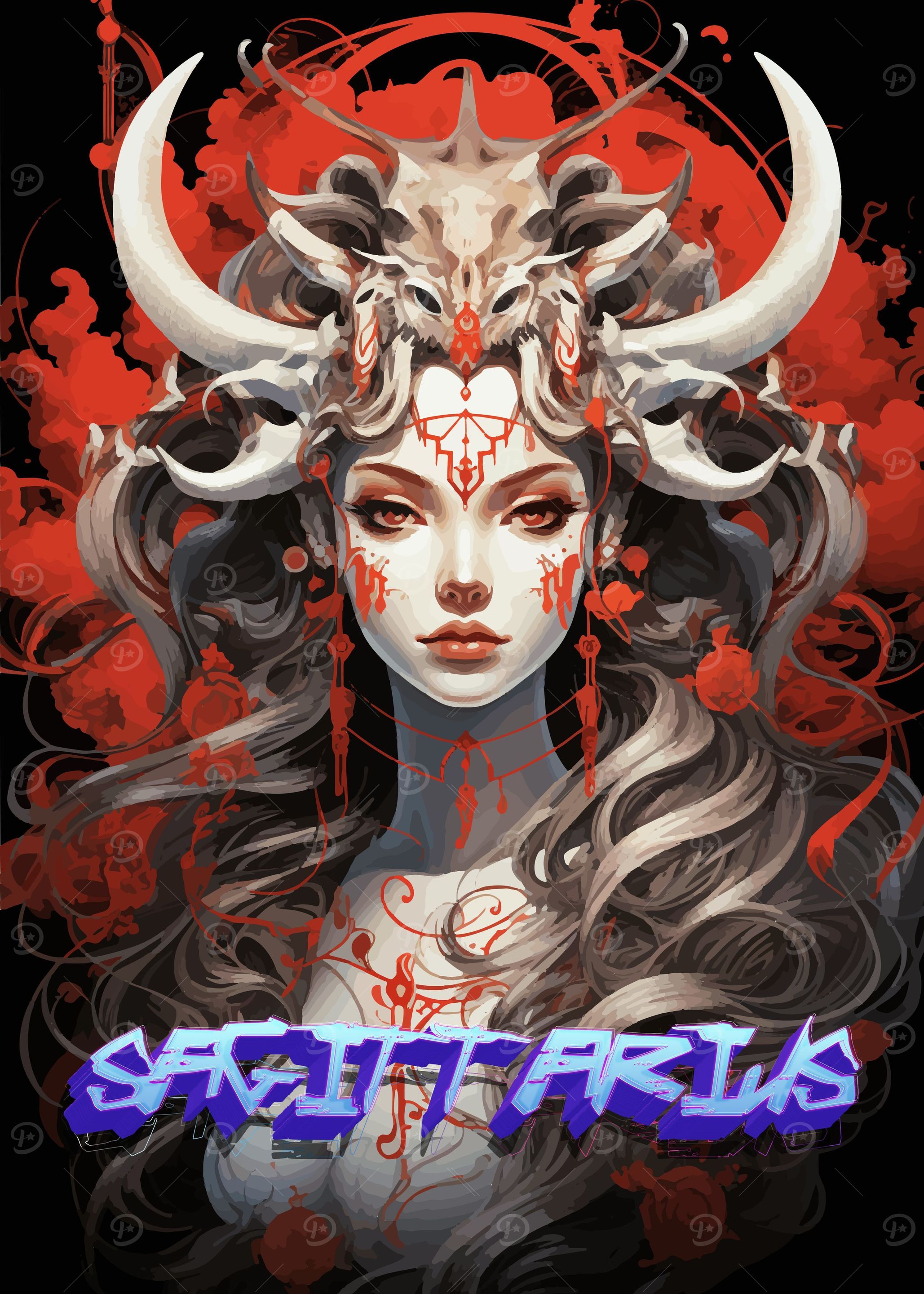 Neon Zodiac Sagittarius